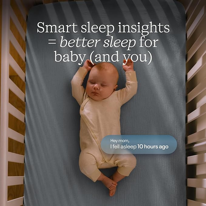 Nanit Essentials Smart Baby Monitor with Wall Mount – 1080p HD Wi-Fi Camera, Sensor-Free Breathing Monitoring, Sleep Tracking, Two-Way Audio, Night Vision, Sound & Motion Notifications, White
