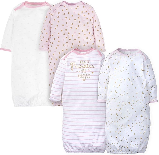 Gerber baby-girls 4-pack Sleeper Gown
