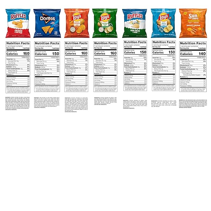 Frito-Lay Tangy Favorites Mix, Variety Pack of Chips (Pack of 21)