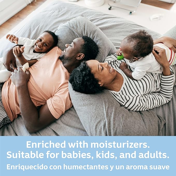 Johnson's Skin Nourish Moisturizing Baby Lotion for Dry Skin with Shea & Cocoa Butter Scents, Gentle & Lightweight Body Lotion for The Whole Family, Hypoallergenic, Dye-Free, 16.9 fl. oz
