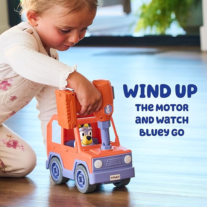 BUILD-A-BUDDY Bluey Car - Buildable Take-Apart Motorized Vehicle with Bluey Figure & Toy Drill - 2-in-1 Toddler Building Play - Educational Construction Toy - Ages 18 Months+