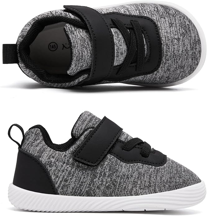 MORENDL Toddler Sneakers Baby Boys & Girls Barefoot Shoes Lightweight Breathable Walking Running Tennis Athletic Sport Shoes