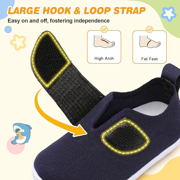 L-RUN Baby Shoes Boys Girls First Walking Shoes Infant Sneakers Toddler Crib Shoes Lightweight Breathable Non-Slip Soles