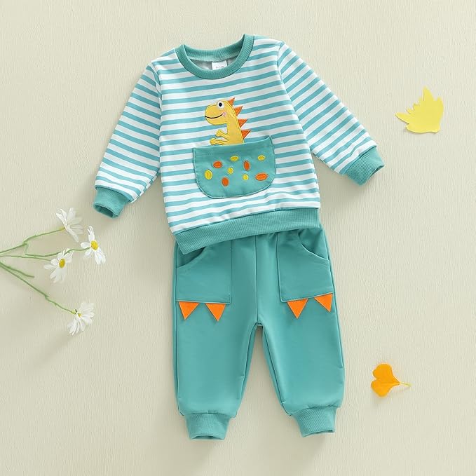 Infant Baby Boy Fall Clothes Set Funny Letter Sweatshirt Pant Outfit Toddler Winter Clothes 6 12 18 Months 2T 3T