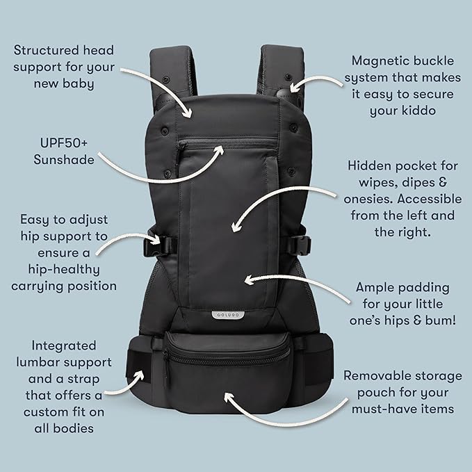 Colugo Baby Carrier - Baby Carrier Newborn to Toddler, Toddler Carrier, Adjustable, Lightweight, Breathable Carrier for Newborn to 33 Pounds (Wild Child)