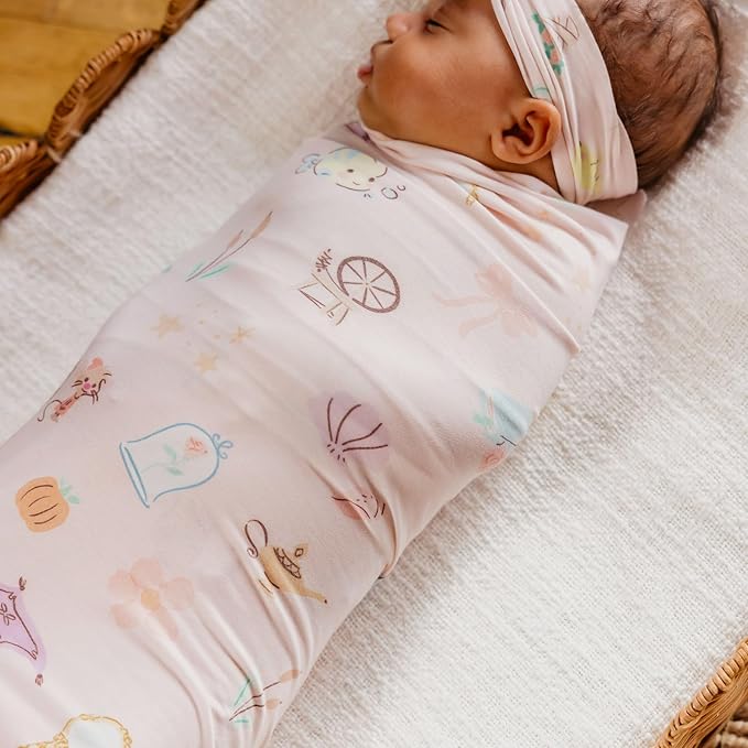 Copper Pearl Large Premium Knit Baby Swaddle Receiving Blanket Enchanted Friends