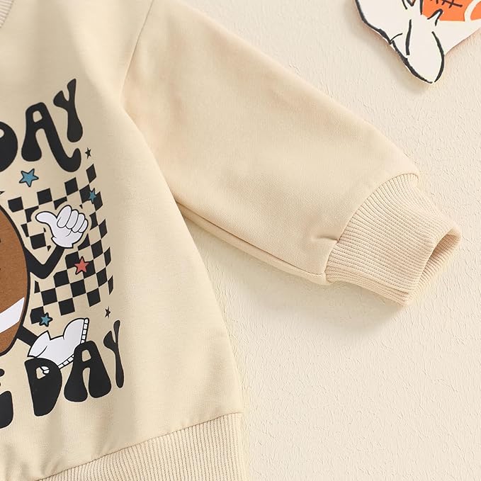 Baby Boy Fall Clothes Set Long Sleeve Letter Print Sweatshirt Pants Toddler Infant Outfits 6 12 18 24 Months 2T