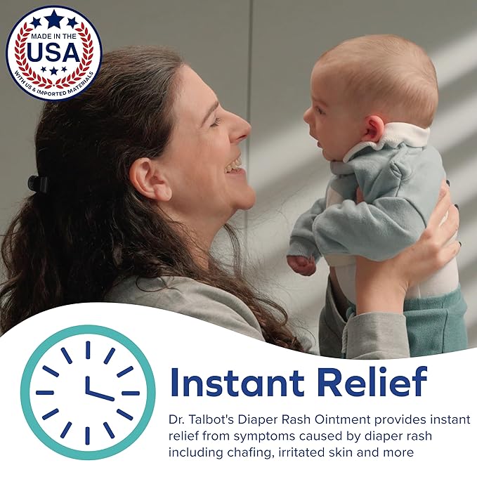 Dr. Talbot's Baby Diaper Rash Ointment - 16 oz - Zinc Oxide Skin Protectant with Peruvian Balsam - Treats and Prevents Rash