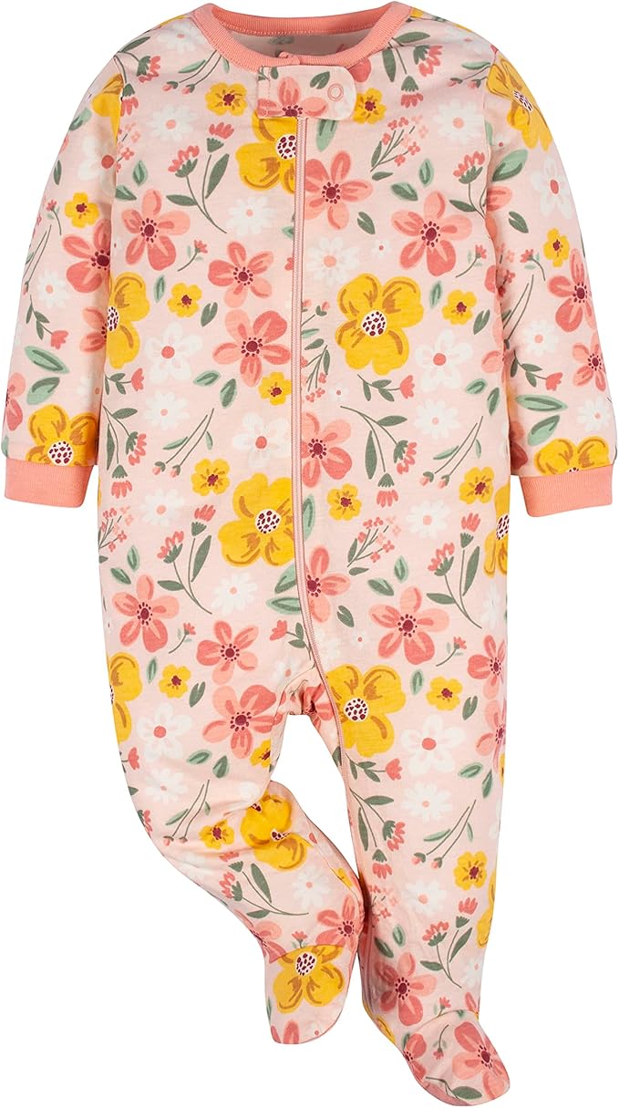Gerber baby-girls 4 Pack Sleep 'N Play Footie