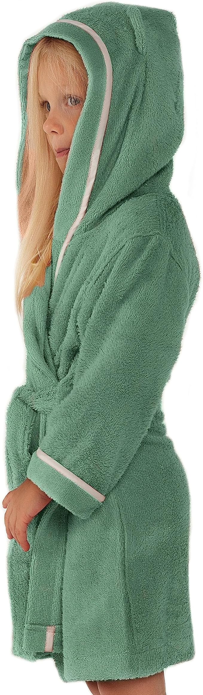 Premium Soft Toddler Bathrobe - Rayon from Bamboo Toddler Robe with Hood - Kids Boys & Girls Robe