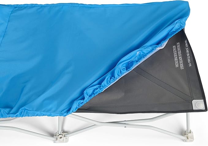 Regalo My Cot Pals Small Single Portable Toddler Bed, Raccoon, Blue, 48x24.5x9 Inch (Pack of 1)