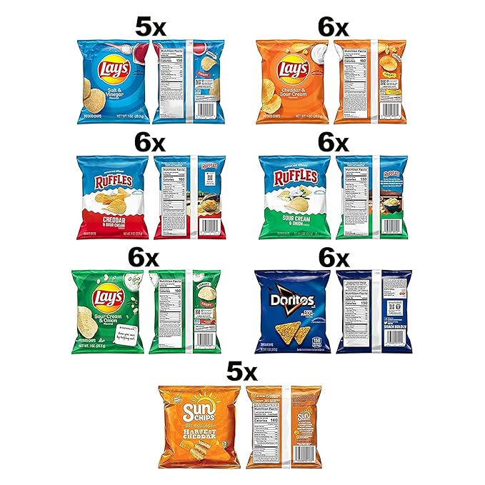 Frito-Lay Tangy Favorites Mix Variety Pack, 1 Ounce (Pack of 40)