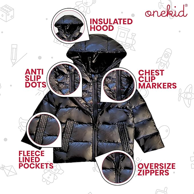ONE KID The Road Coat Down | Car Seat Safe Winter Jacket | Crash Tested | Unisex | 12 Months-8 Years
