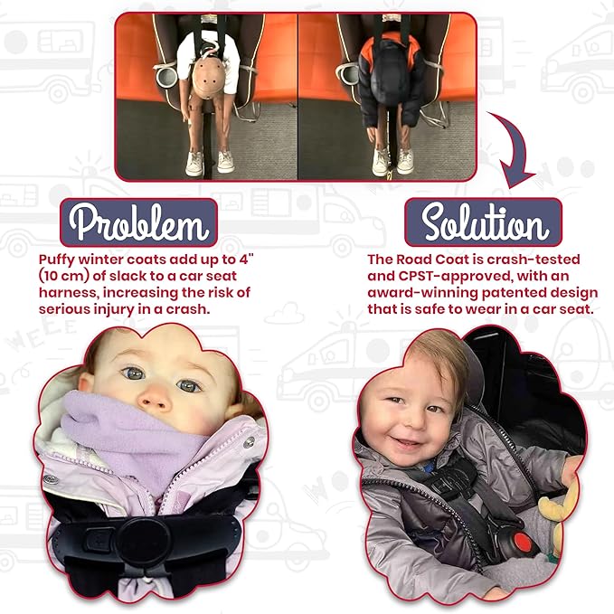 ONE KID The Road Coat Down | Car Seat Safe Winter Jacket | Crash Tested | Unisex | 12 Months-8 Years