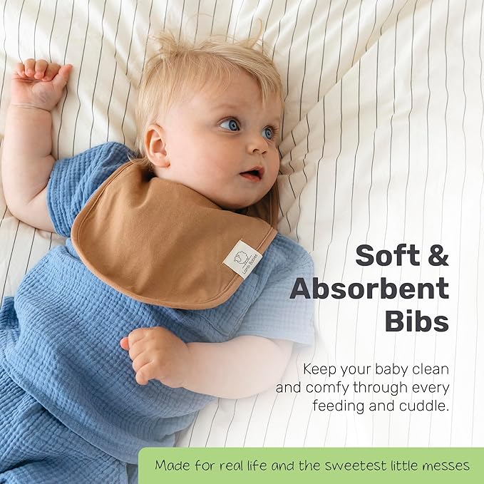 Snug Baby Drool Bibs, Absorbent, Lightweight, and Premium Cotton Baby Bibs for Drooling and Teething