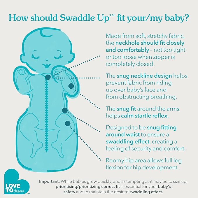 Love to Dream Swaddle UP, Baby Sleep Sack, 8-13 lbs, 1.0 TOG, Self-Soothing Swaddles for Newborns, Get Longer Sleep, Snug Fit Helps Calm Startle Reflex, Newborn Essentials for Baby, Candy Canes