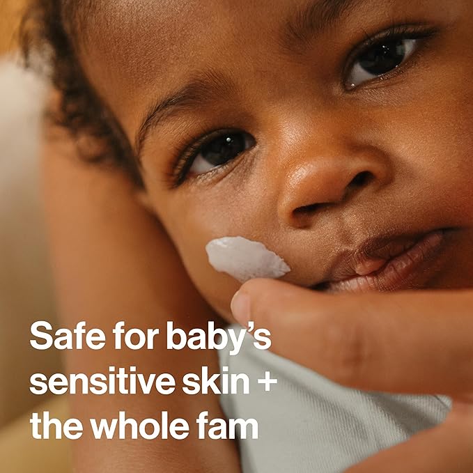 The Honest Company Sensitive Skin Rich Cream, Shea Butter, Blend of Bisabolol + Ginger Root Extract, Safe for Baby's Sensitive Skin, Dermatologist Tested, Hypoallergenic, Fragrance Free, EWG Verified