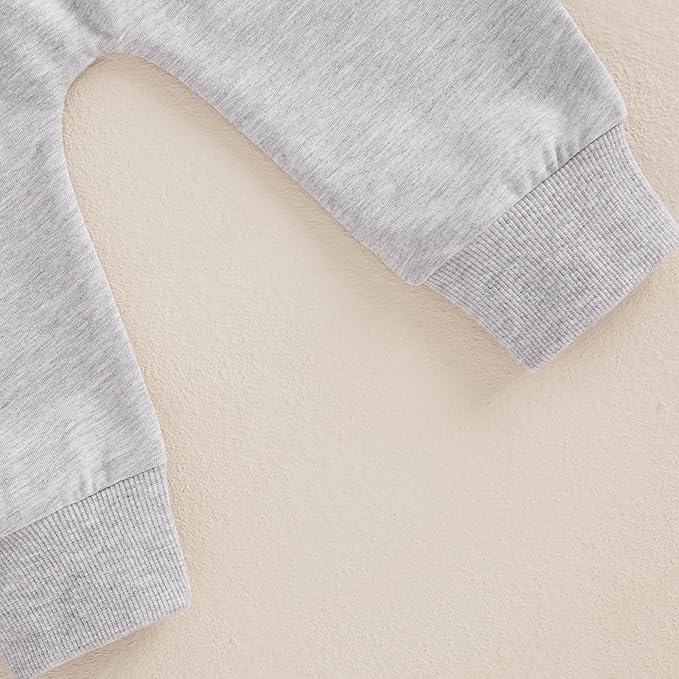 Baby Boy Fall Clothes Set Long Sleeve Letter Print Sweatshirt Pants Toddler Infant Outfits 6 12 18 24 Months 2T