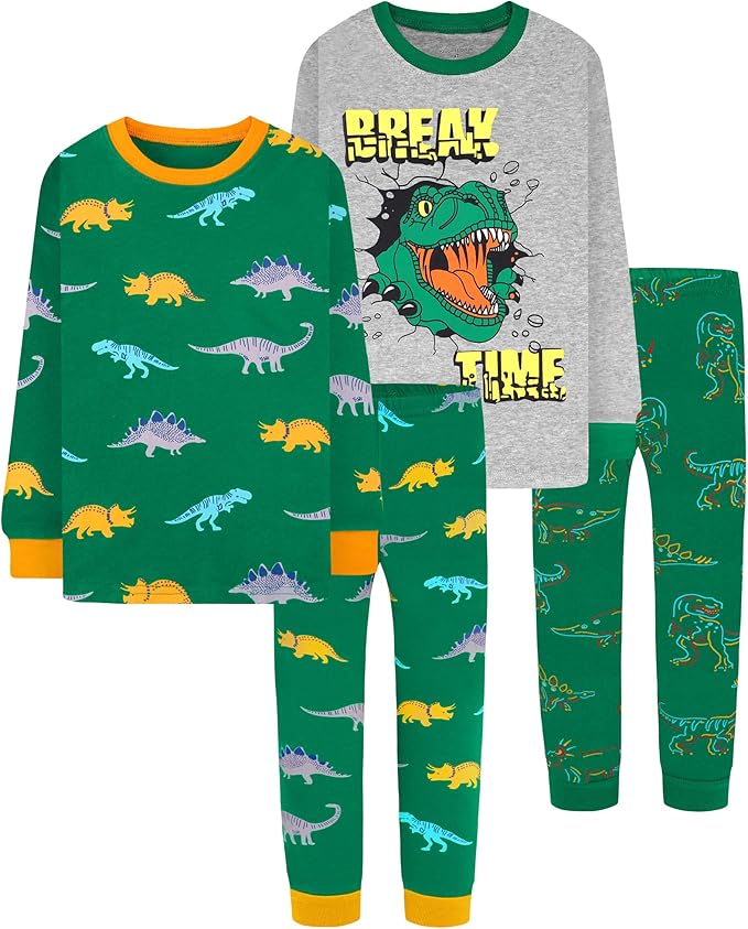 DAUGHTER QUEEN Boys 100% Cotton Long Sleeve Pajamas Size 18Months-12Years