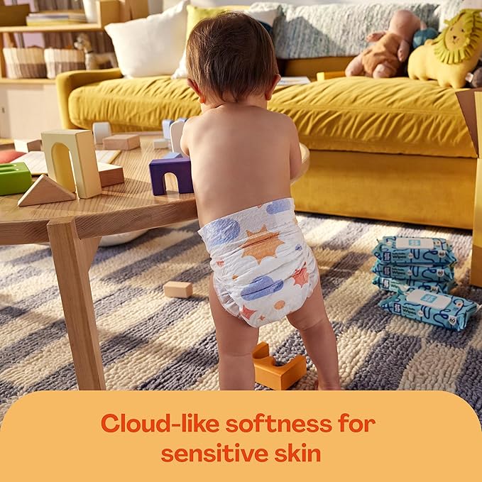 Hello Bello Premium Diapers Size 2, Brighter Days Design, Super Value Pack (185 Count)