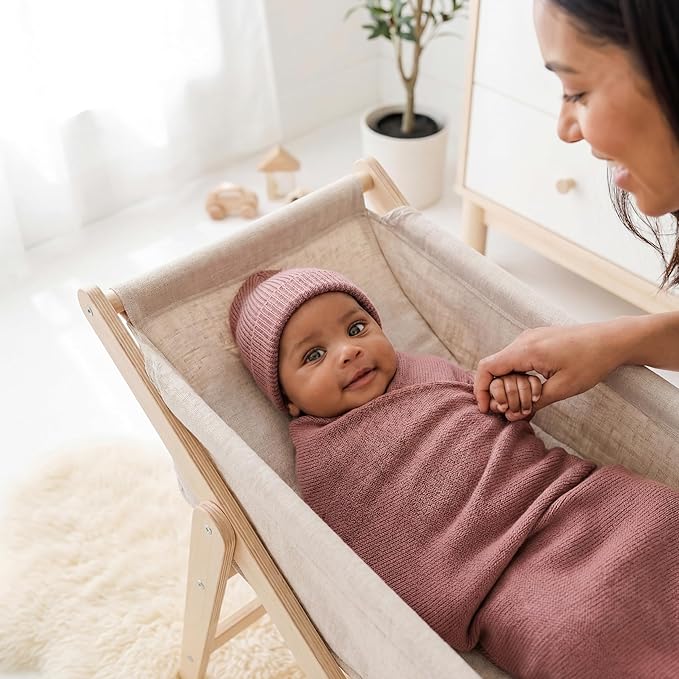 Baby Gift Set - Organic Cotton Newborn Blanket Essentials, Thoughtful Baby Shower & New Baby Gift for Boys & Girls (Luxe - Sugar Plum)