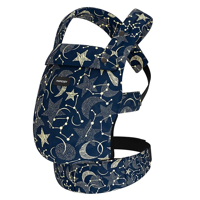 Momcozy Baby Carrier - Ergonomic, Cozy and Lightweight Carrier for 7-45lbs, Effortless to Put On, Ideal for Hands-Free Parenting, Enhanced Lumbar Support, Starry Night