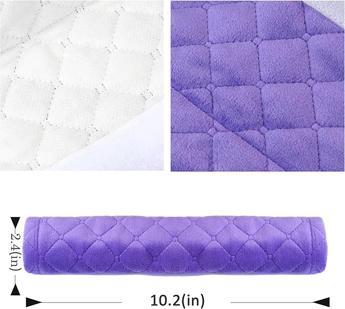 Amooca Soft Auto Seat Belt Cover Seatbelt Shoulder Pad Cushions 2 PCS Universal Fit for All Cars and Backpack for a More Comfortable Driving Violet