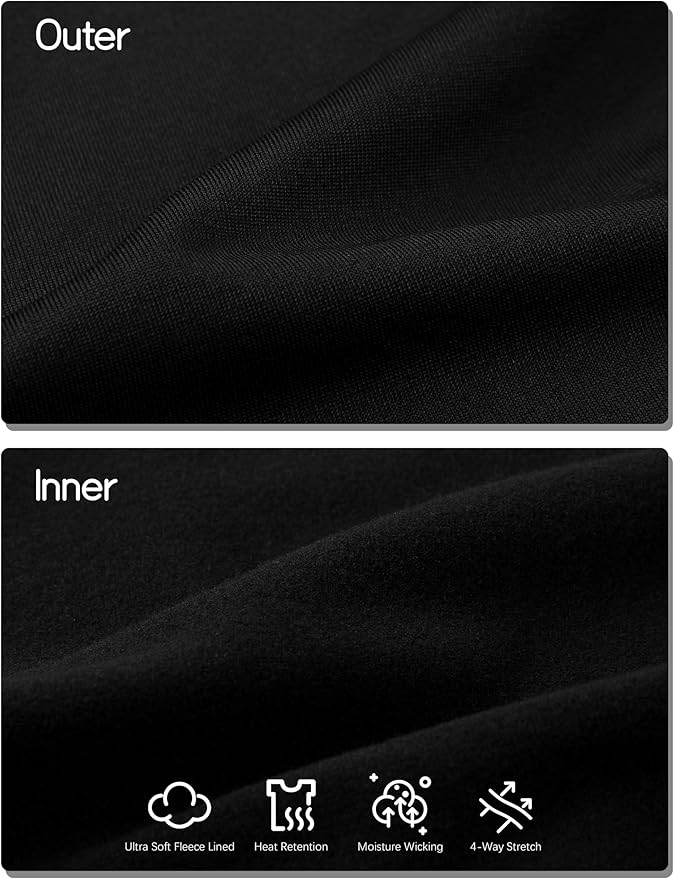 VZV 2T-6Y Toddler Thermal Set Thermal Underwear for Kids Fleece Lined Toddler Base Layer Long Johns for Kids Boys Girls