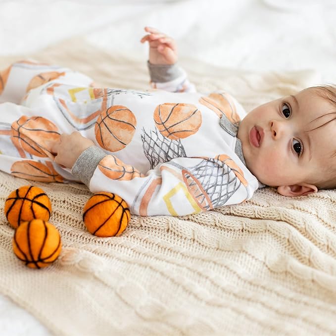 Burt's Bees Baby Boys Sleep and Play PJs, 100% Organic Cotton One-Piece Zip Front Romper Jumpsuit Pajamas