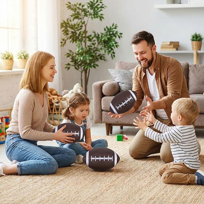 Shindel 6PCS Mini Inflatable Football, 6.3 inch Waterproof Footballs Toys for Kids Perfect Outdoor and Indoor Games, Football Party Favors