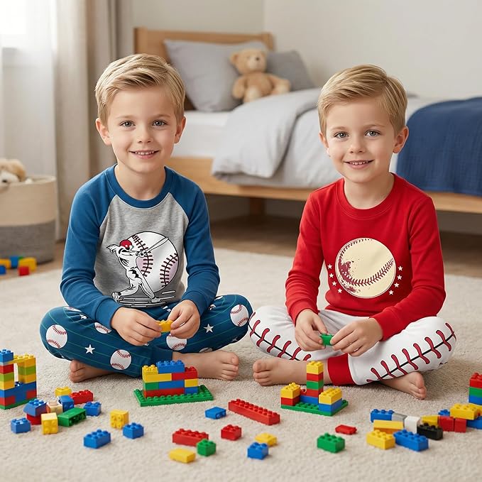 DAUGHTER QUEEN Boys 100% Cotton Long Sleeve Pajamas Size 18Months-12Years