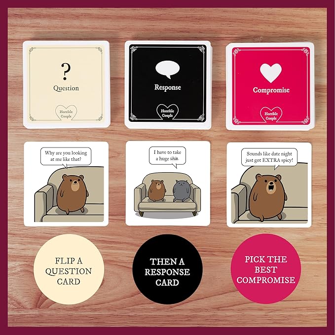 Exploding Kittens Horrible Couple – Extra Horrible Edition – Party Game for 2-8 Players, from The Creators of Horrible Therapist | A Fun Game Night with Friends, Funny Card Game for Adults