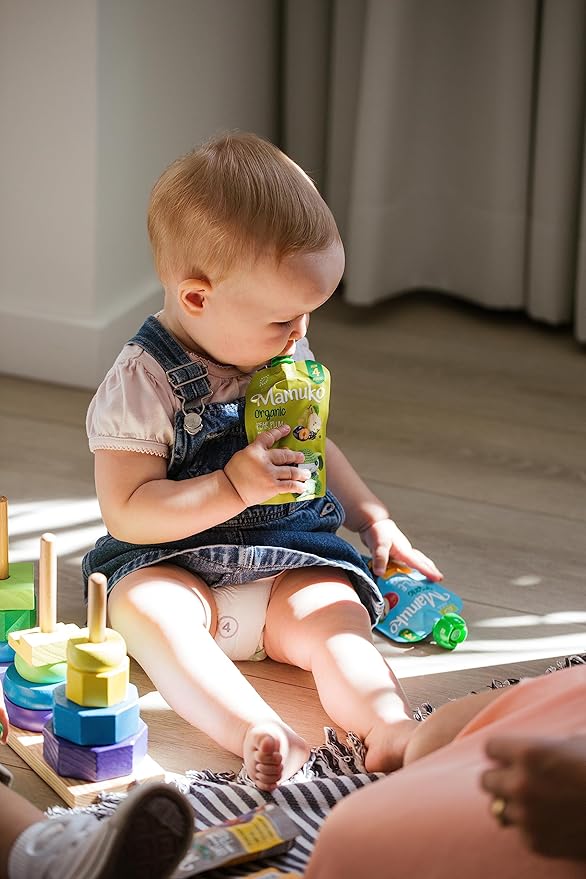 MAMUKO Organic Porridge - Rice Porridge with No Added Sugar, Milk & Preservatives - High Fiber Porridge Developed with EU Experts - Healthy Porridge Ideal for Little Ones from 4+ Months - 12 Servings