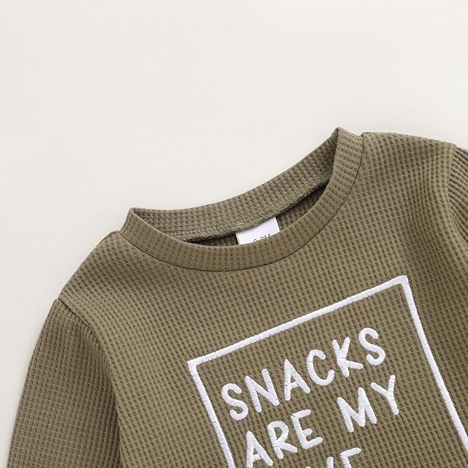 Infant Baby Boy Fall Clothes Set Funny Letter Sweatshirt Pant Outfit Toddler Winter Clothes 6 12 18 Months 2T 3T