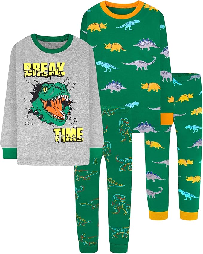 DAUGHTER QUEEN Boys 100% Cotton Long Sleeve Pajamas Size 18Months-12Years