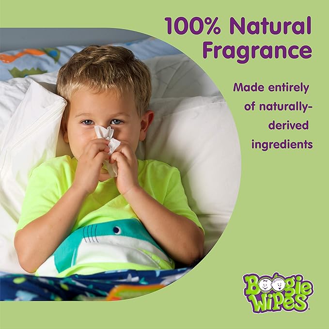 Saline Nose Wipes by Boogie, for Baby & Kids, Face, Hand & Body, FSA/HSA Eligible, Made with Vitamin E, Aloe, and Natural Saline, Lavender Scent, 45 Count (Pack of 1)