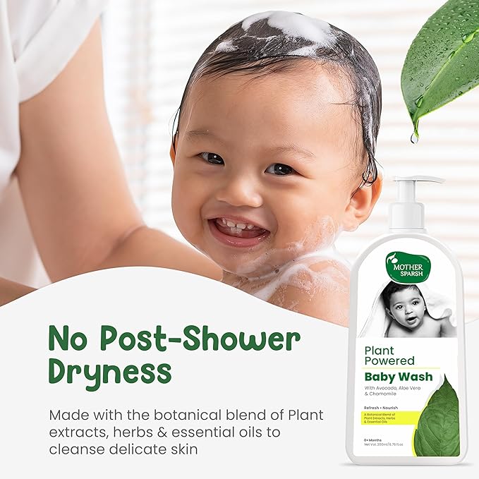 Mother Sparsh Plant Powered Natural Baby Wash, 200 ml