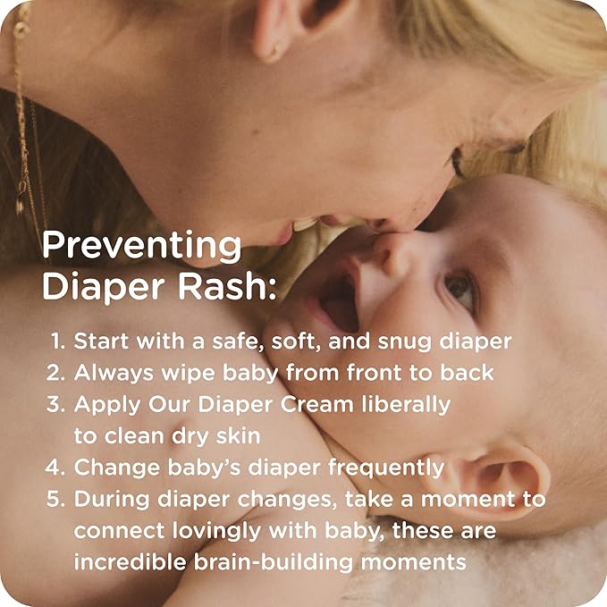 HealthyBaby Our Diaper Cream | Hypoallergenic Zinc Oxide & Squalane Diaper Cream | Fragrance Free, EWG Verified + Non-GMO, 3 oz