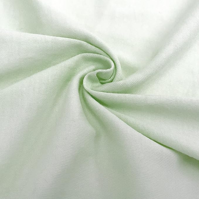 American Baby Company 28" x 52" 100% Natural Cotton Jersey Knit Toddler/Crib Sheet Set – 3-Piece Soft & Breathable Crib/Toddler Bedding Set, Celery, for Girls and Boys