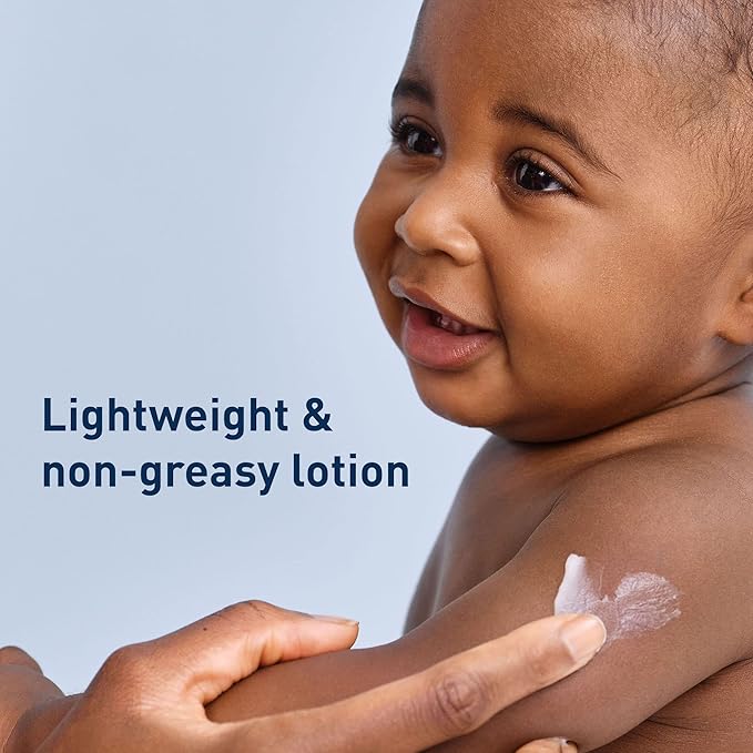 CeraVe Baby Lotion, Gentle Baby Skin Care with Ceramides, Niacinamide & Vitamin E, Fragrance, Paraben, Dye & Phthalates Free, Lightweight Moisturizer, 16 Ounce