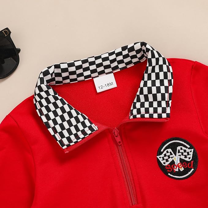 Toddler Boy Quarter Zip Collared Pullover Long Sleeve Fall Winter Baby Boy Clothes Outfit 12M-4T