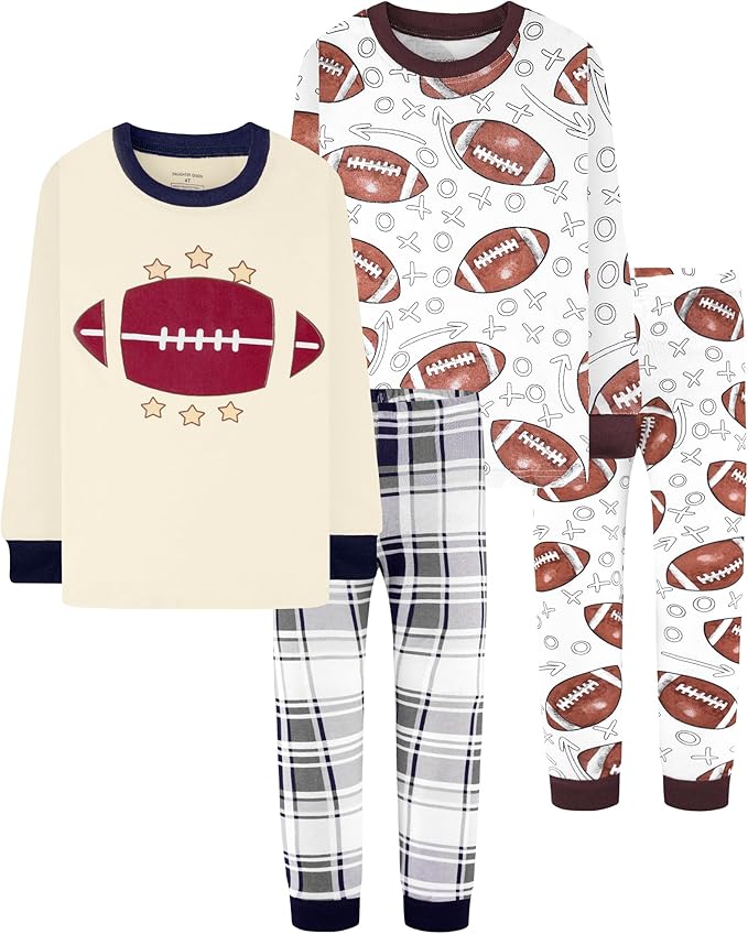 DAUGHTER QUEEN Boys 100% Cotton Long Sleeve Pajamas Size 18Months-12Years