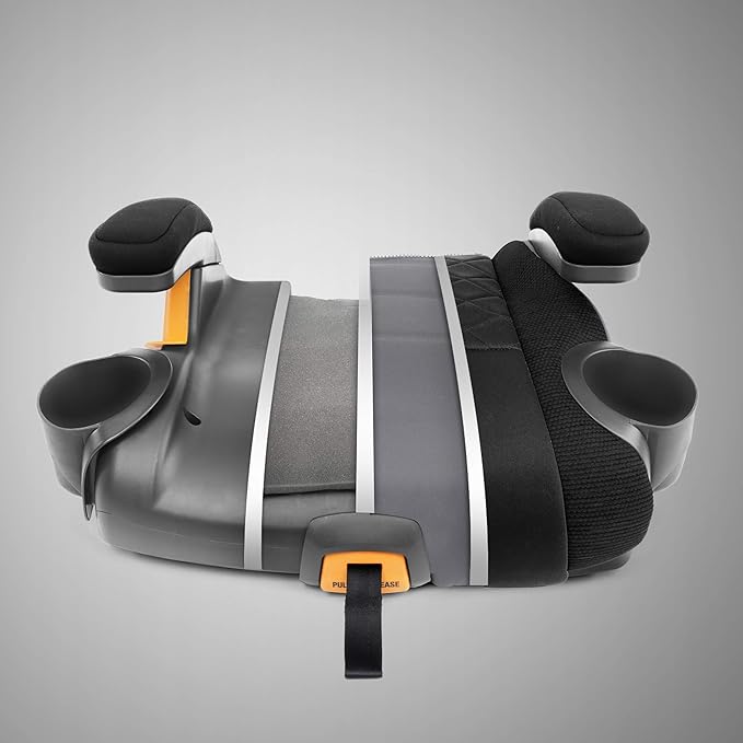 Chicco KidFit Zip Air Plus 2-in-1 Belt Positioning Booster Car Seat, Backless and High Back Booster Seat, for Children Aged 4 Years and Up and 40-100 lbs | Q Collection/Black/Grey