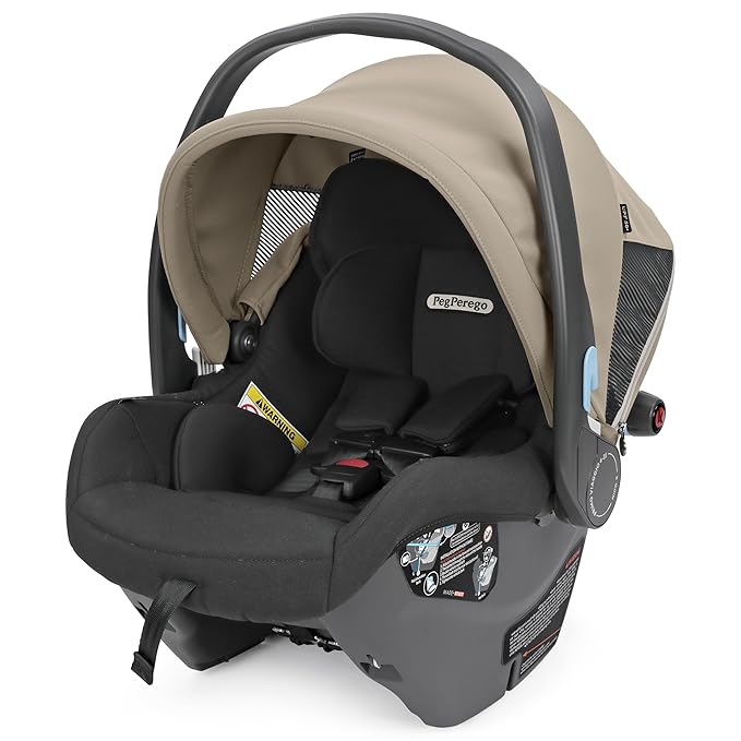 Peg Perego Primo Viaggio Nido - Rear Facing Infant Car Seat - Includes Base with Load Leg & Anti-Rebound Bar - for Babies 4 to 30 lbs - Made in Italy - Vanilla Blend