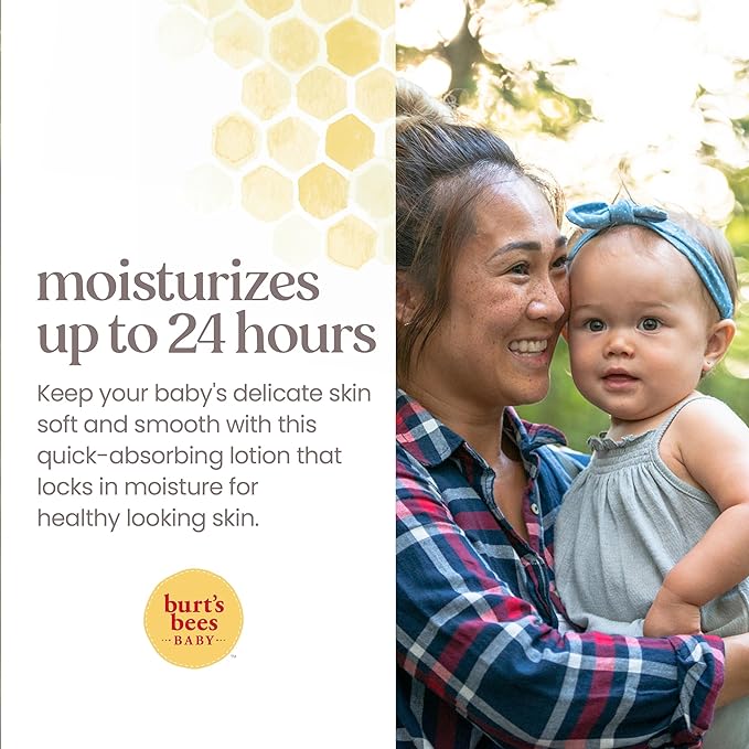 Burt's Bees Baby Nourishing Lotion, Original Scent Baby Lotion - 6 Ounce Tube - Pack of 3