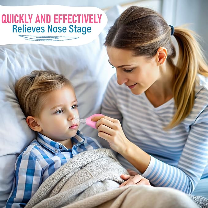 3 Pcs Nose Bulb Syringe for Baby - 3.5" Mucus Suction for Babies, Baby Bulb Syringe for Infant, Made from Odor-Free PVC & Rubber Nasal Suction for Babies - Easy to Use Infant Nose Sucker for Toddlers