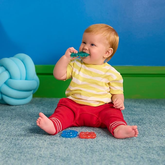 Bright Starts Stay Cool Teethers, Water-Filled & Chillable, BPA Free Teething Toy, Ages 3 Months+, Unisex, 3-Pack