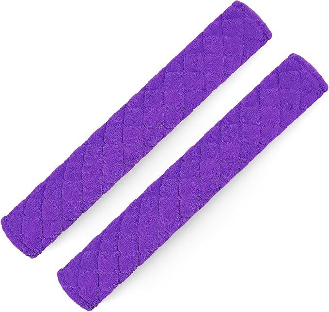 surpassme Car Seat Belt Pads Cover, 2PCS 15in Extra Length Seat Belt Shoulder Strap Covers Protector to Release Stress to Neck and Shoulder for a Safety Driving (Purple)