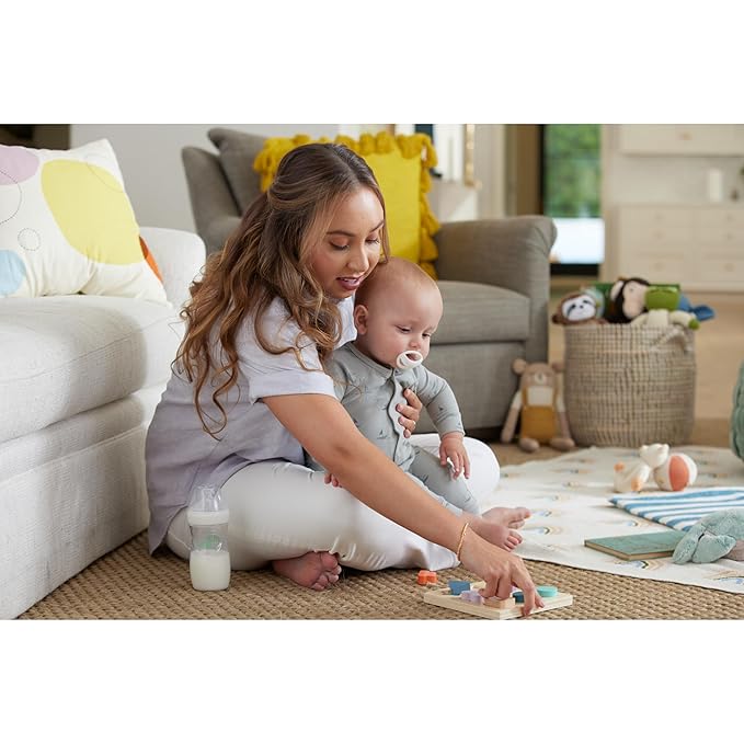 NUK Perfect Match Silicone Newborn Pacifier, for Ages 0-6m, 4 Pack, Green & White
