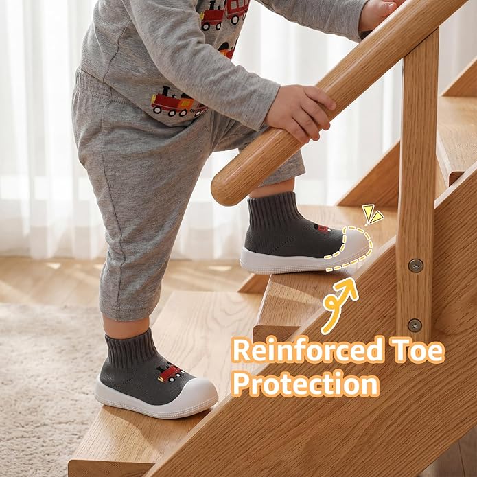 STQ Baby Socks Shoes Toddler Wide Toe Box Non-Slip Slippers Infant Walking Shoe Soft Baby Boys Girls Lightweight Sneakers
